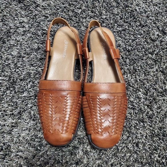 St. John's Bay Woven Leather Sandals - Picture 2 of 9